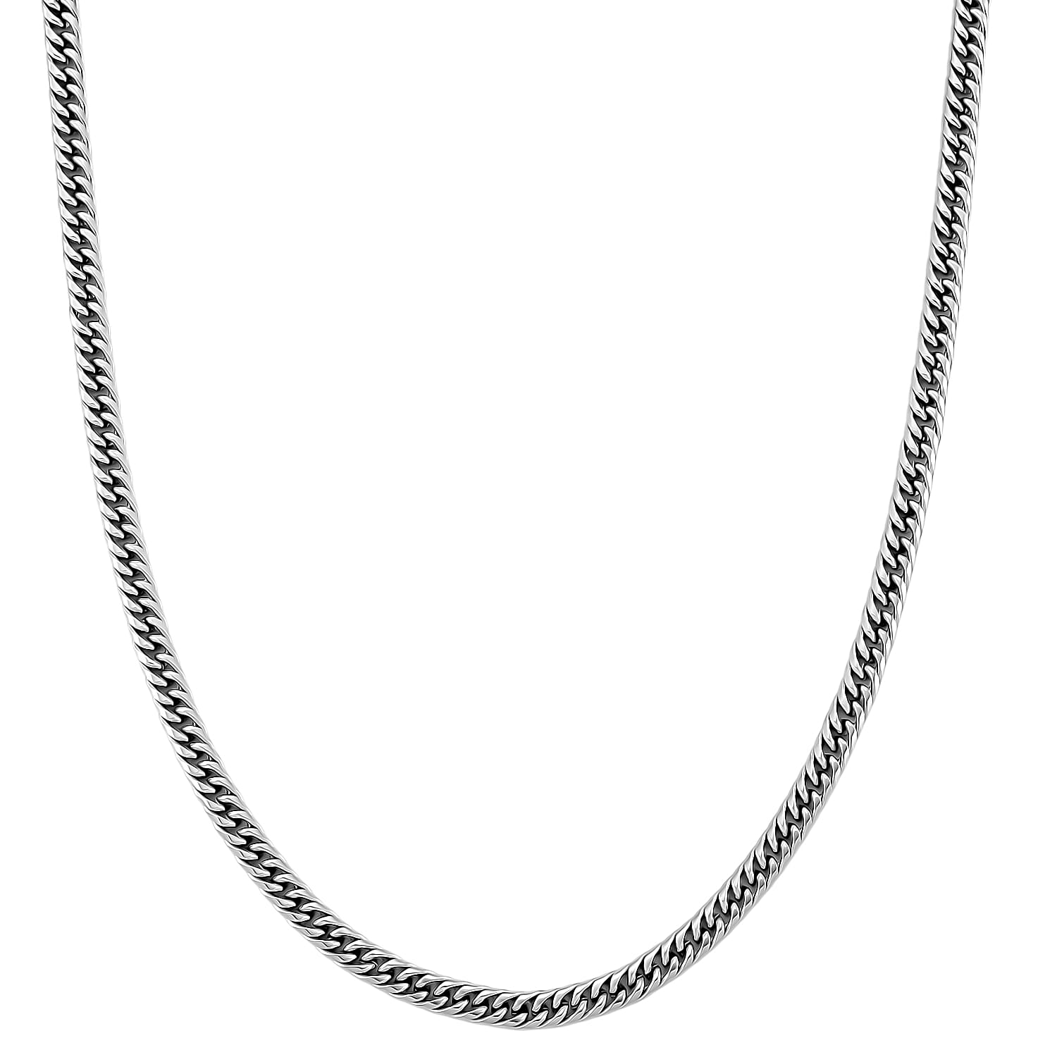 shop lc Sleek Cuban Link Chain Necklace in Stainless Steel 20-22 Inches