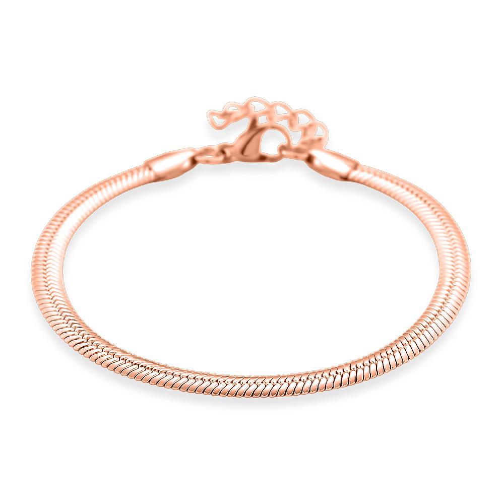shop lc Snake Chain Bracelet in ION Plated RG Stainless Steel (7.0-8.0In)