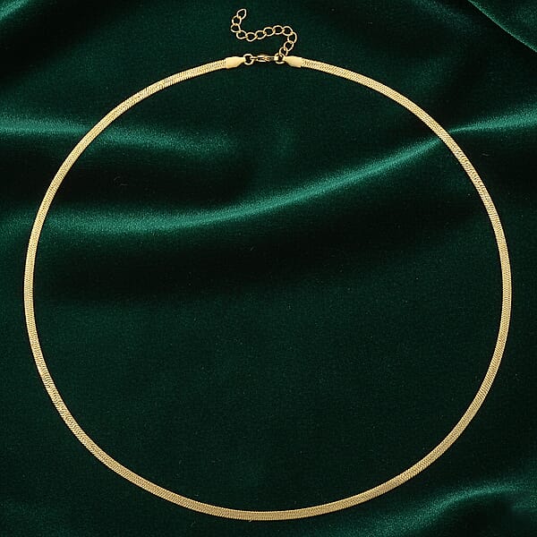 Shop Lc Snake Chain Necklace In ION Plated YG Stainless Steel (24-26 Inches)