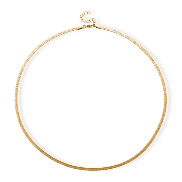 Shop Lc Snake Chain Necklace In ION Plated YG Stainless Steel (24-26 Inches)