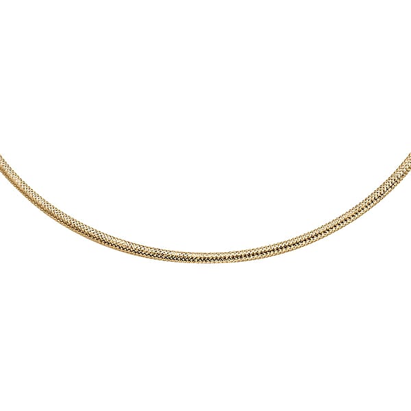 Shop Lc Snake Textured Chain Necklace In 10K Yellow Gold 3.10 Grams 18 Inches