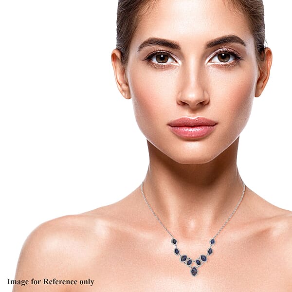 Shop Lc Sodalite 125.00 Ctw Necklace In Silvertone 18-20 Inches
