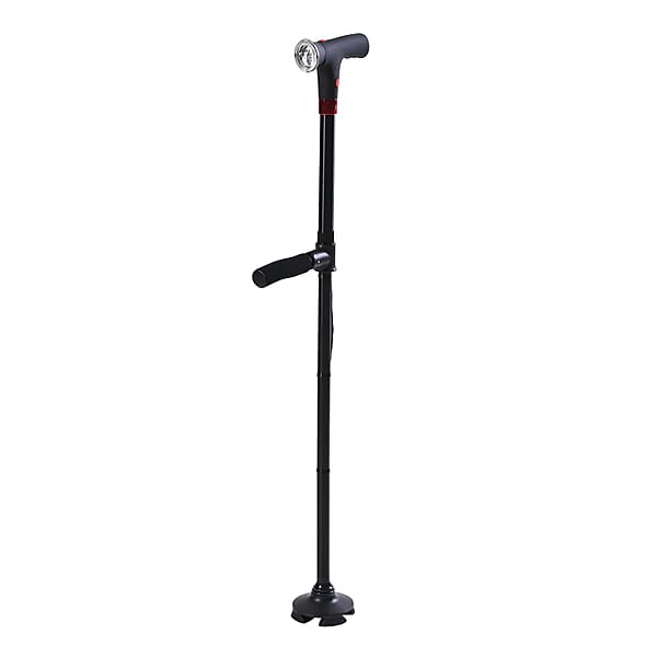 Shop Lc Soulsmart Black 2 Handles Foldable Smart Easy Up Cane With LED Light (2xAAA Batteries Not Included)