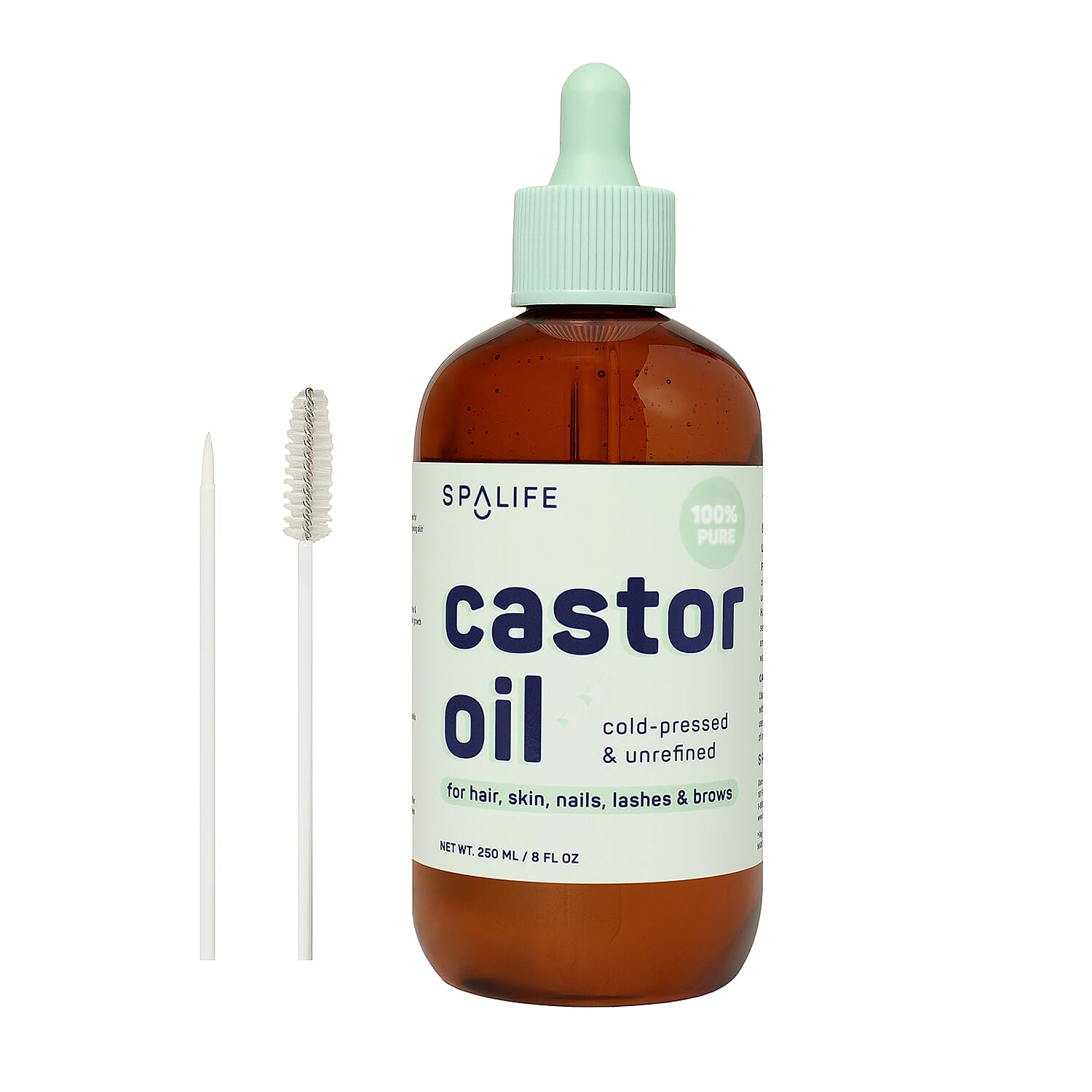 shop lc SpaLife Multi-Purpose Castor Oil Serum - Mint Bottle with Dropper