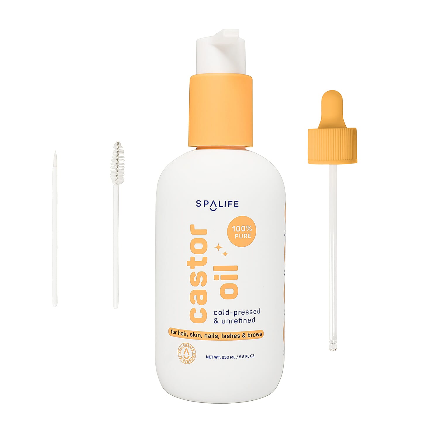 shop lc SpaLife Multi-Purpose Castor Oil Serum - Peach Bottle with Pump