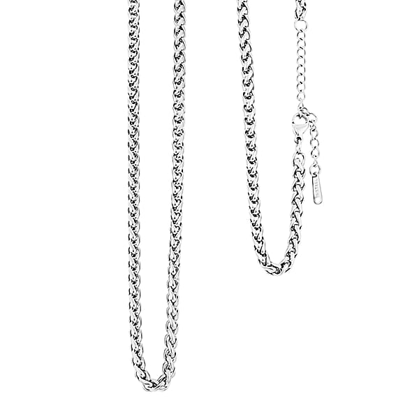 Shop Lc Spiga Chain Bracelet (8.50In) And Necklace 24 Inches In Stainless Steel