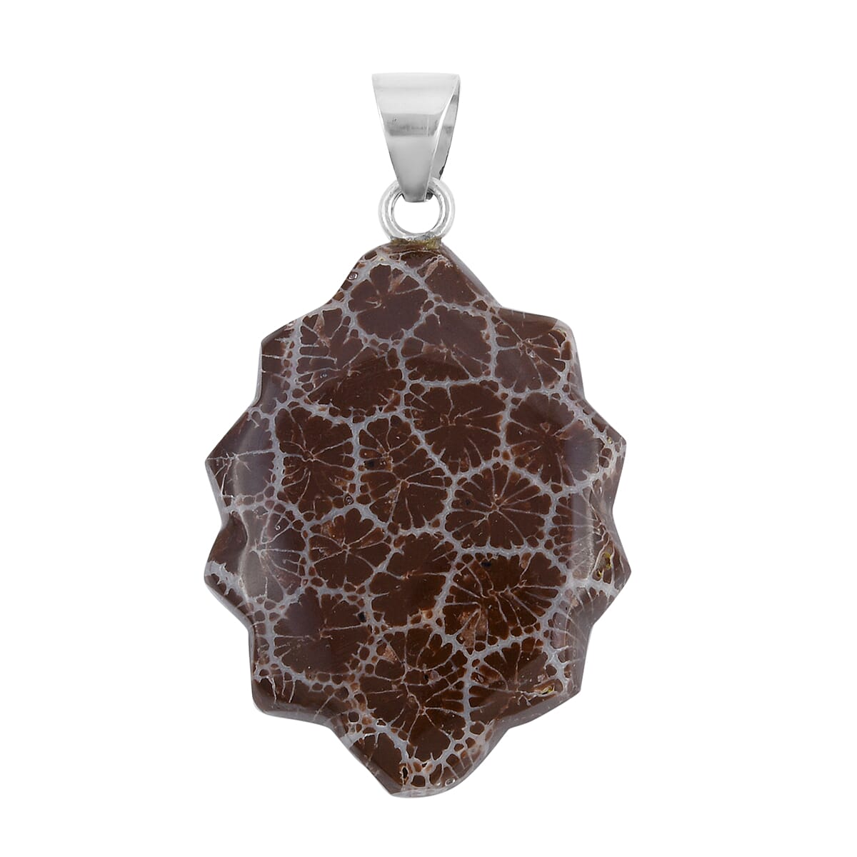 shop lc Sponge Coral Brown Fancy Pendant without Chain in Sterling Silver