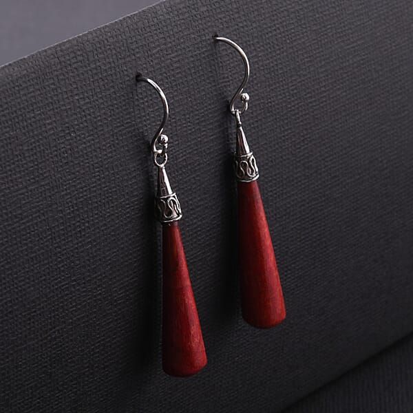 Shop Lc Sponge Coral Drop Earrings In Sterling Silver