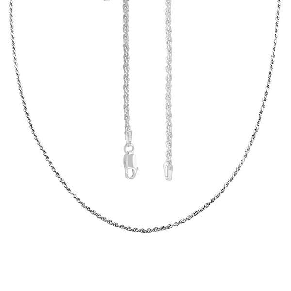 Shop Lc Sterling Silver 2mm Rope Chain Necklace 16 Inches 5.4 Grams