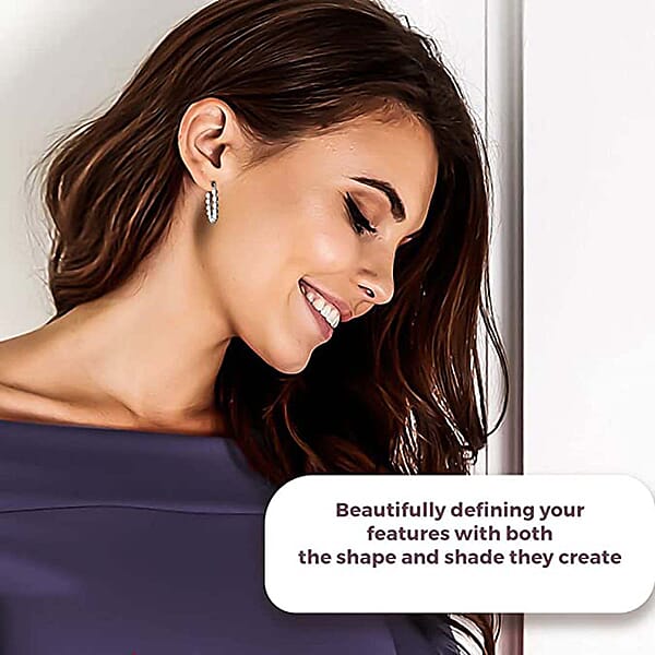 Shop Lc Sterling Silver Beaded Hoop Earrings 4.30 Grams