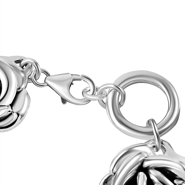 Shop Lc Sterling Silver Floral Bracelet (6.50 In) 21.95 Grams
