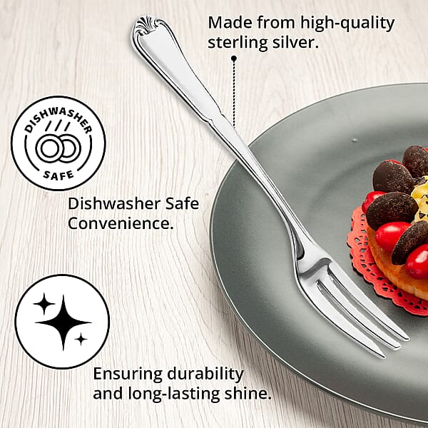 Shop Lc Sterling Silver Fork Pure Silver Fork Silver Dinner Fork Premium Fork For Home And Kitchen 26.30 Grams