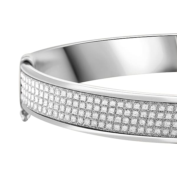 Shop Lc Sterling Silver Horizon Bangle Bracelet (7.00 In) 19.50 Grams