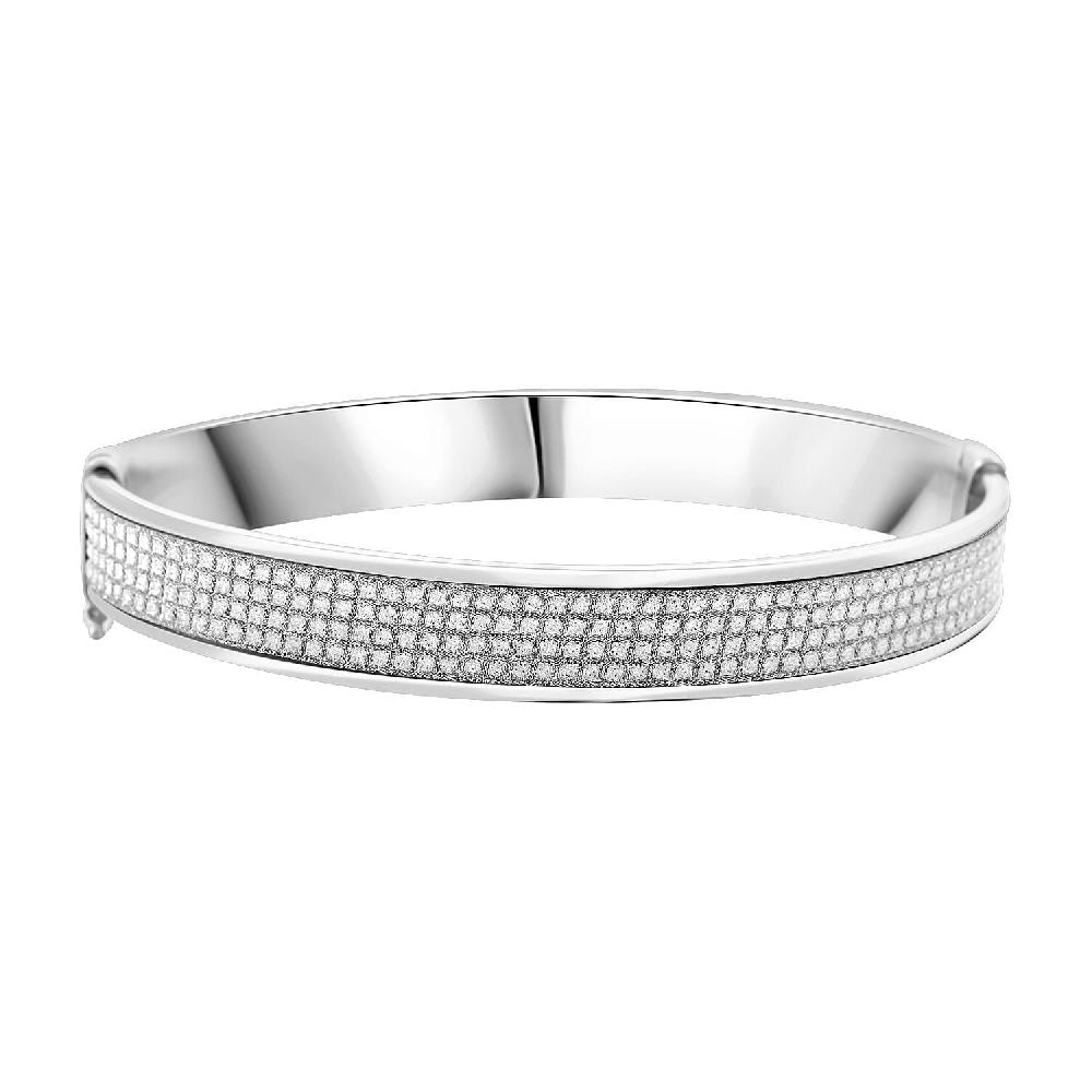 shop lc Sterling Silver Horizon Bangle Bracelet (7.00 In) 19.50 Grams