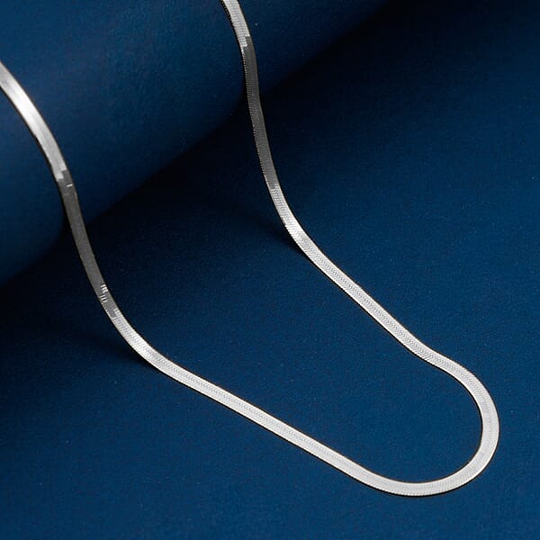 Shop Lc Sterling Silver Textured Snake Necklace 18 Inches 3.50 Grams