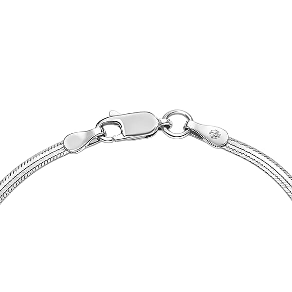 Shop Lc Sterling Silver Textured Snake Necklace 18 Inches 3.50 Grams