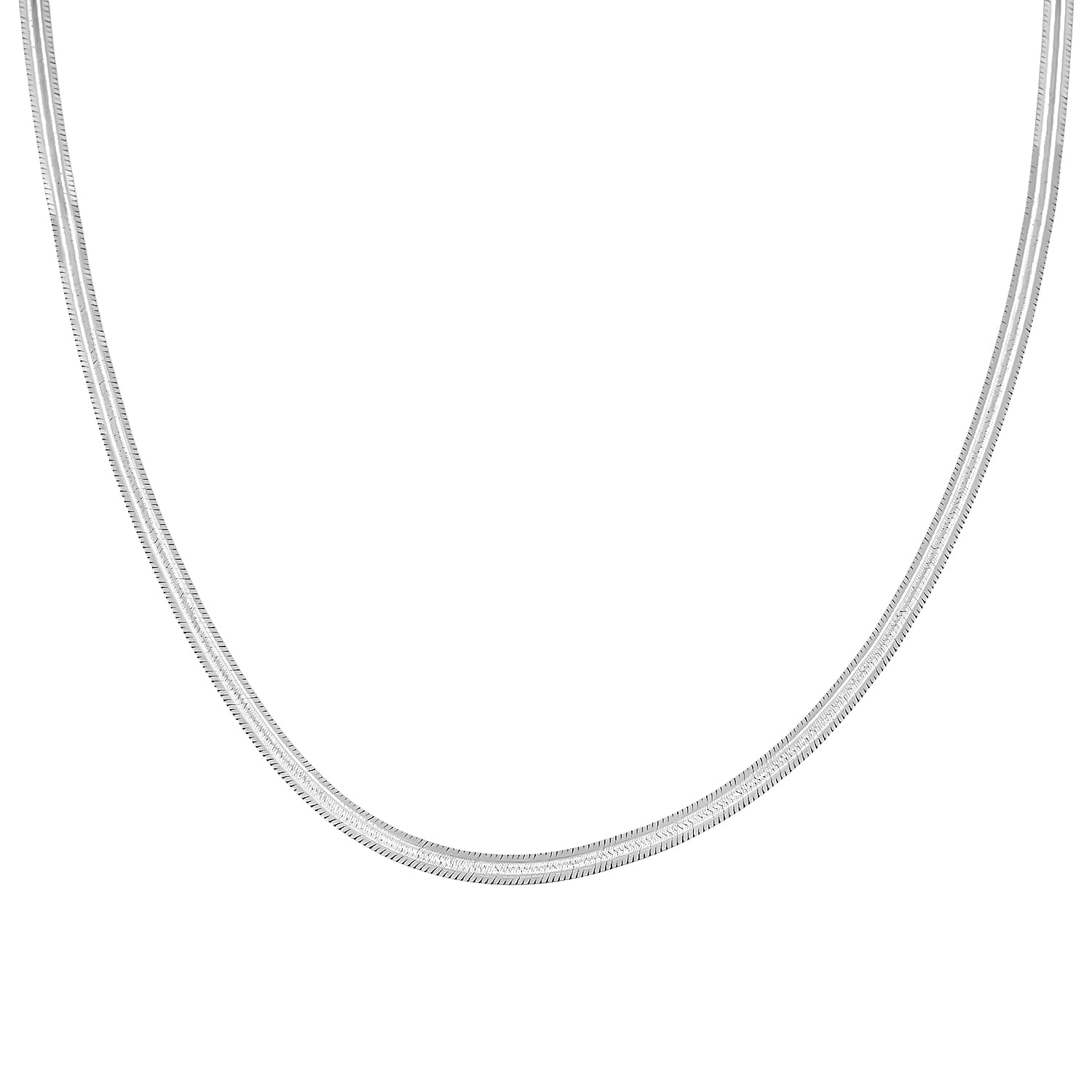 shop lc Sterling Silver Textured Snake Necklace 18 Inches 3.50 Grams