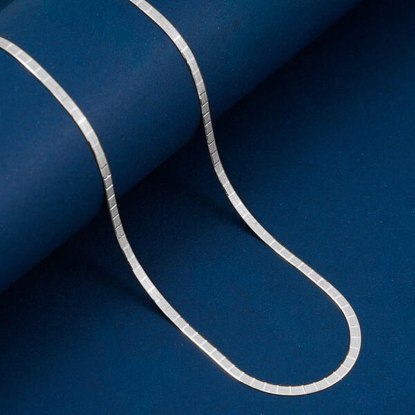 Shop Lc Sterling Silver Textured Square Necklace 18 Inches 3.70 Grams