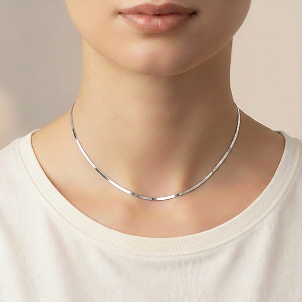 Shop Lc Sterling Silver Textured Square Necklace 18 Inches 3.70 Grams