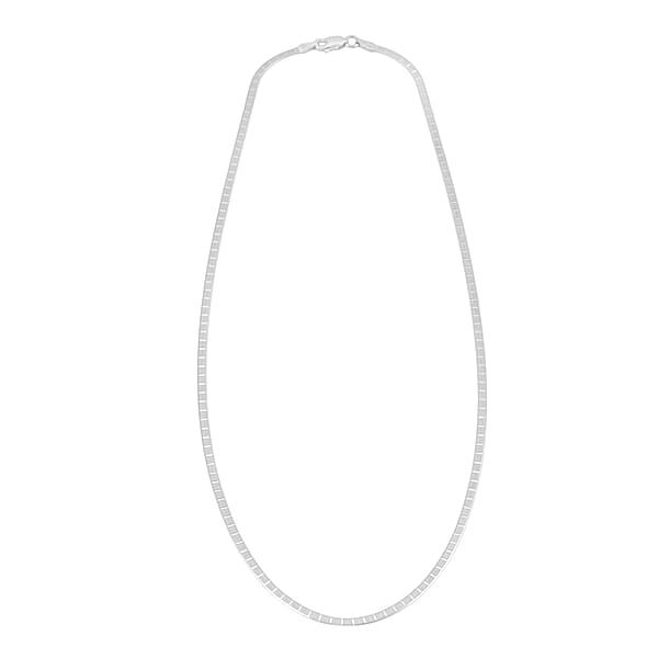 Shop Lc Sterling Silver Textured Square Necklace 18 Inches 3.70 Grams
