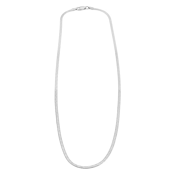 Shop Lc Sterling Silver Textured Wavy Chain Necklace (18 Inches) (3.60 G)