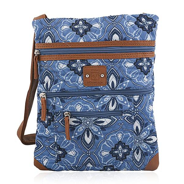 Shop Lc Stone Mountain Denim Baroque Quilted Cotton Crossbody Bag