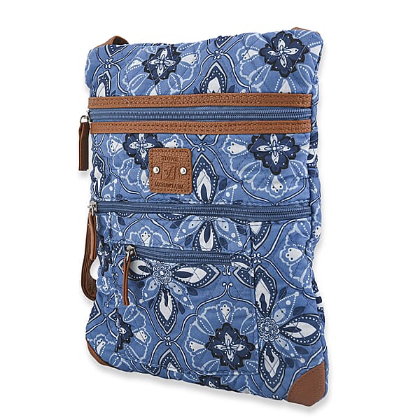 Shop Lc Stone Mountain Denim Baroque Quilted Cotton Crossbody Bag