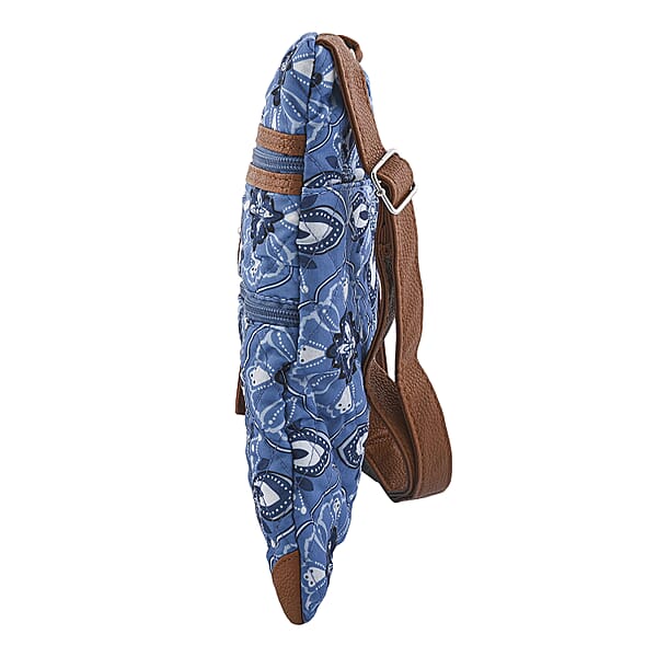 Shop Lc Stone Mountain Denim Baroque Quilted Cotton Crossbody Bag