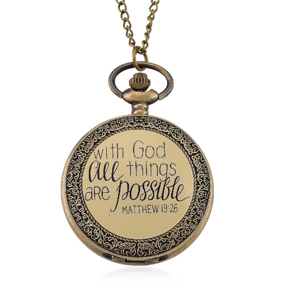 shop lc Strada Japanese Movement Gold Bottom with Gold Text Pattern Pocket Watch with Chain (36 Inches) in Goldtone