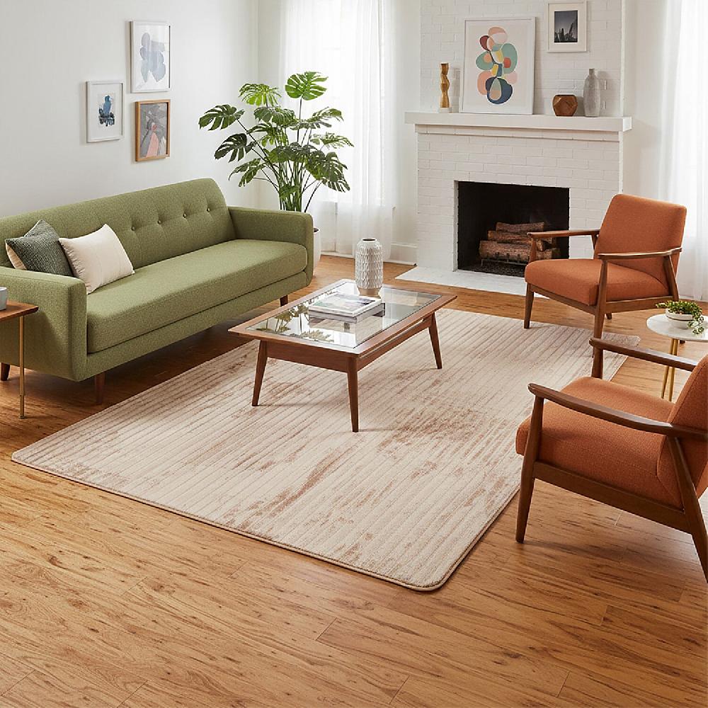 shop lc Supreme Living Taupe Memory Foam Rug (4x6 ft)