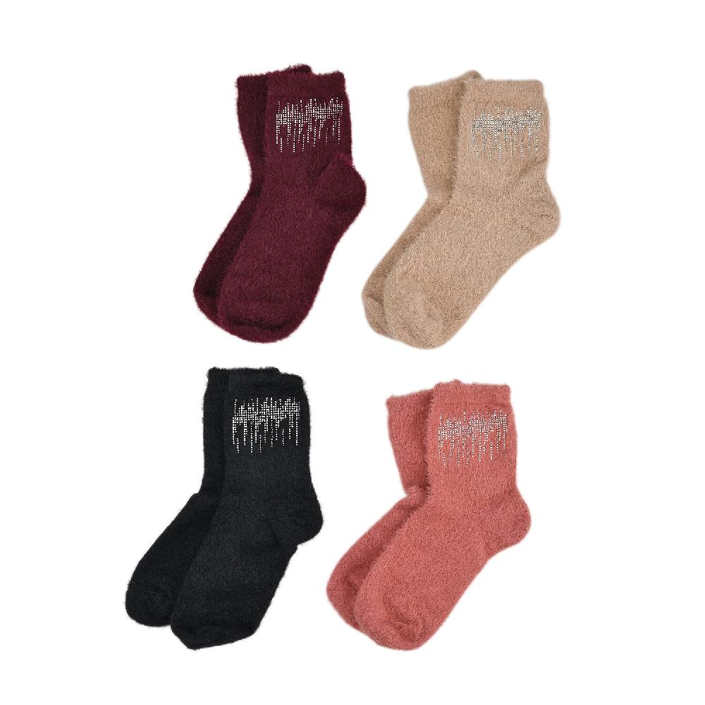 shop lc Tamsy Beige Polyester Crystal Set of 4 Pair Socks
