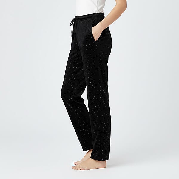 Shop Lc Tamsy Black Crystal Embellishments Glitter Long Pant - One Size Fits Most