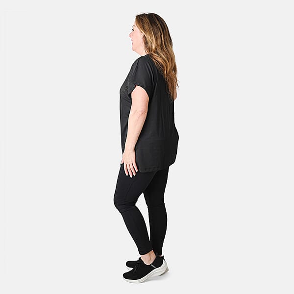 Shop Lc TAMSY Black Rhinestone Half Top– One Size Fits Most