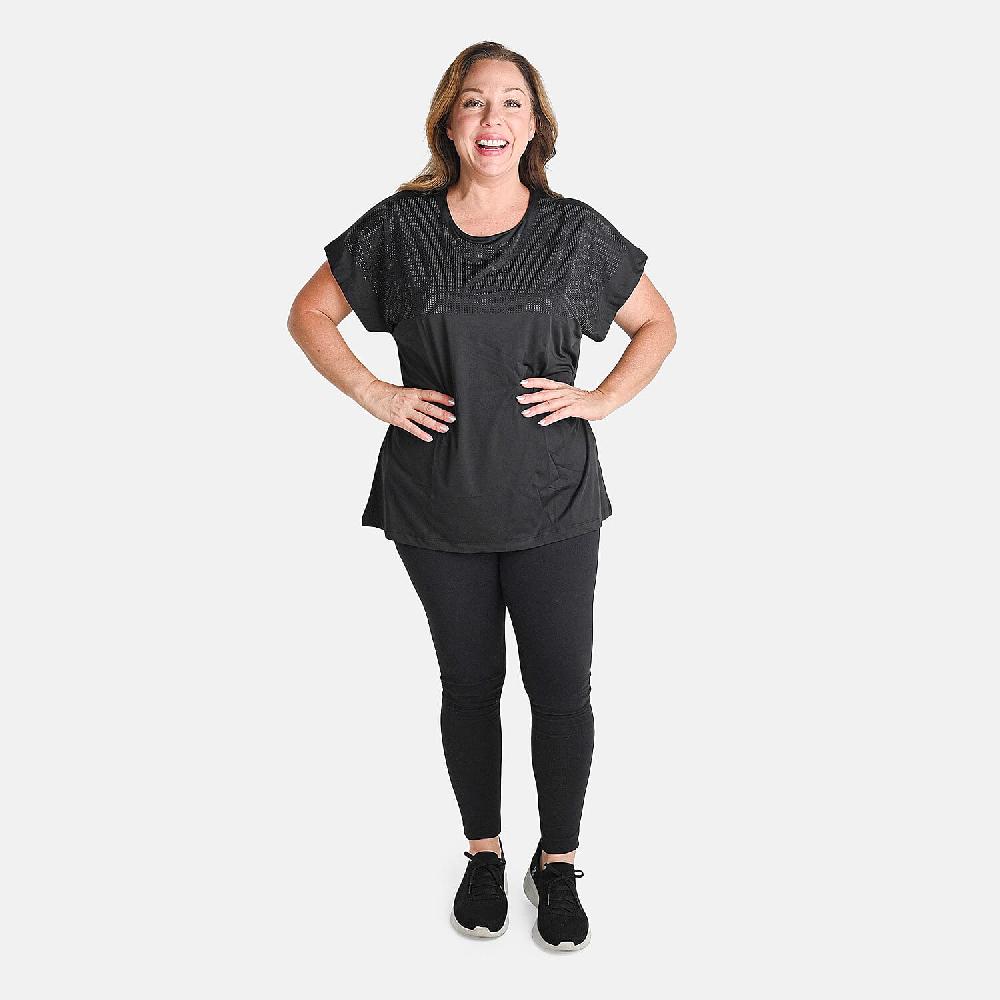 shop lc TAMSY Black Rhinestone Half Top– One Size Fits Most