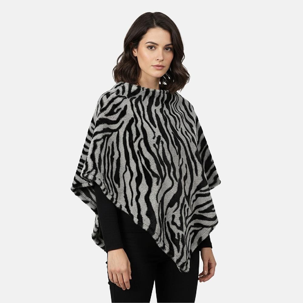 shop lc Tamsy Blue and White Tiger Shawl - One Time Fits Most