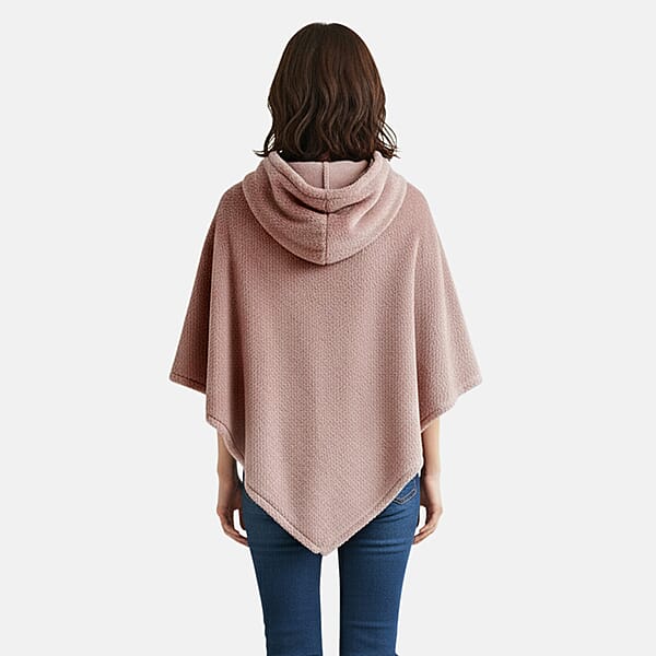 Shop Lc Tamsy Blush Poncho With Hoodie - One Size Fits Most