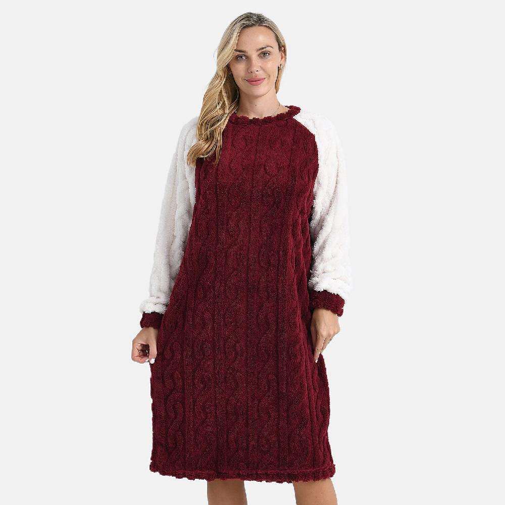 shop lc Tamsy Burgundy Fleece Lounger - One Size Fits Most