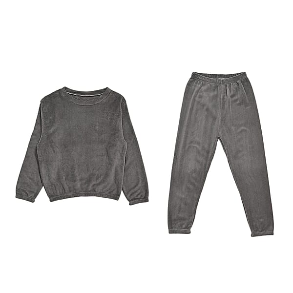 Shop Lc Tamsy Gray Pajama Set Of Top And Bottom - One Size Fits Most