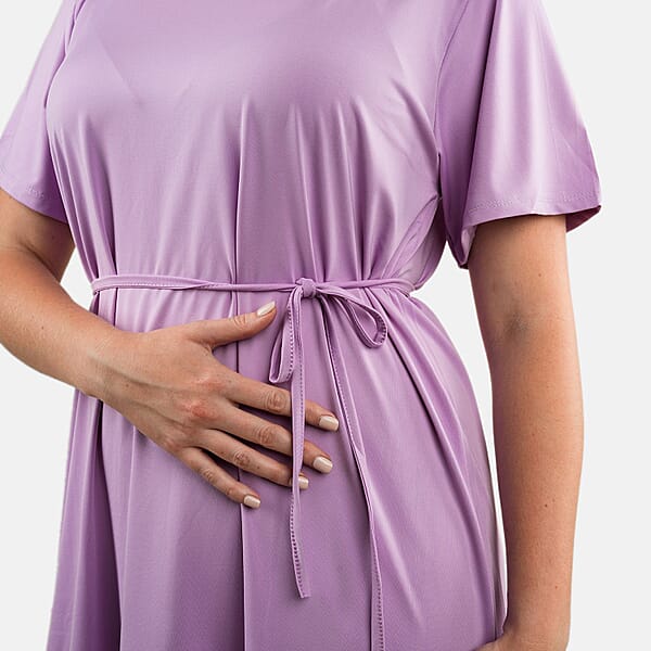 Shop Lc Tamsy Lilac Midi Dress With Removable Waist Tie - US Medium