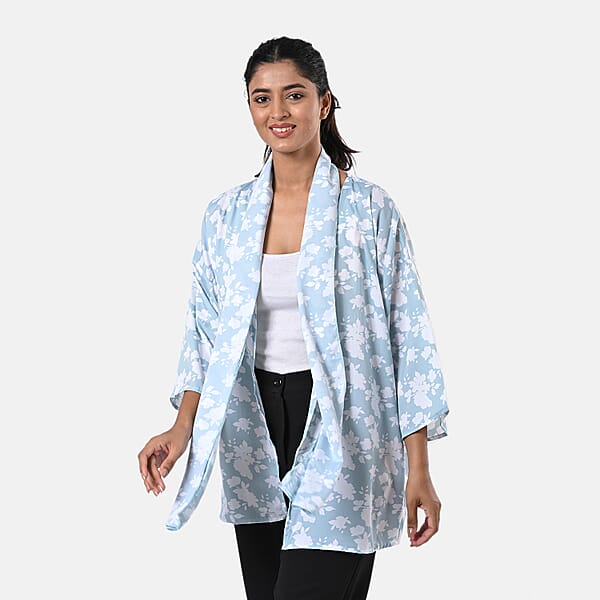 Shop Lc TAMSY Mint 3 Piece Kimono Scarf And Scrunchie Set - One Size Fits Most