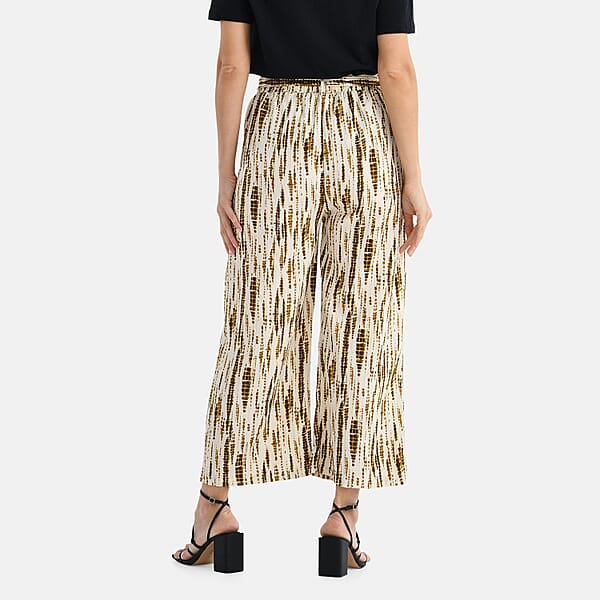 Shop Lc TAMSY Olive Tie Dye High Waist Wide Leg Belted Pant With Pockets - One Size Fits Most