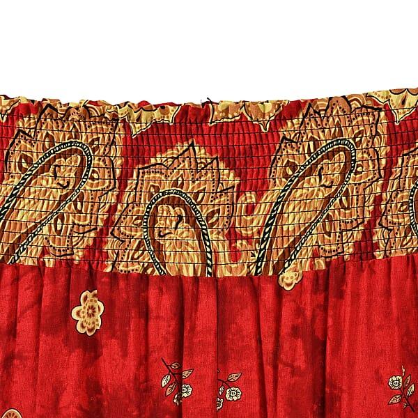Shop Lc Tamsy Red Paisley Harem Pant With 2 Pockets - One Size Fits Most