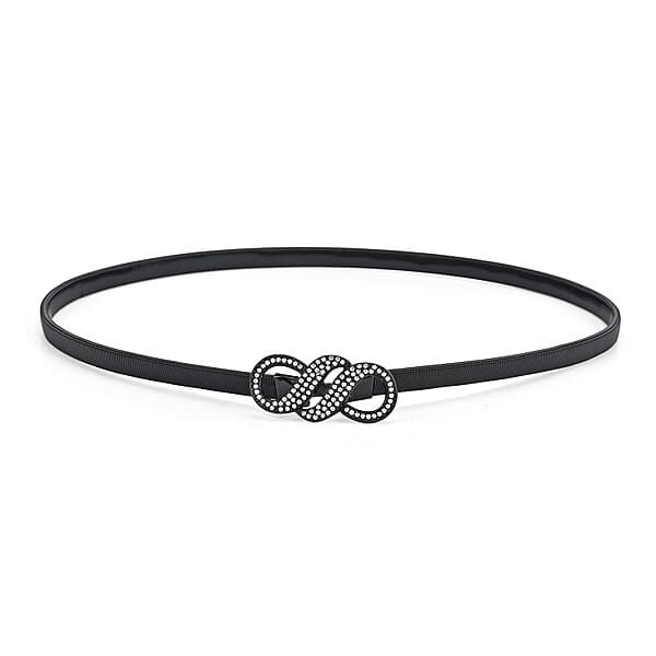 Shop Lc Tamsy Set Of 2 Bow And Infinity Shape Charm Belt - Black