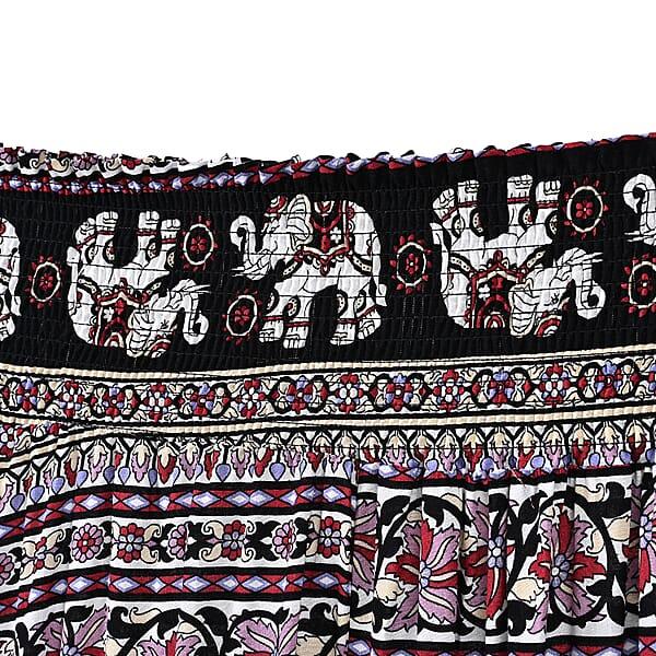 Shop Lc Tamsy Wine Elephant Harem Pant With 2 Pockets - One Size Fits Most