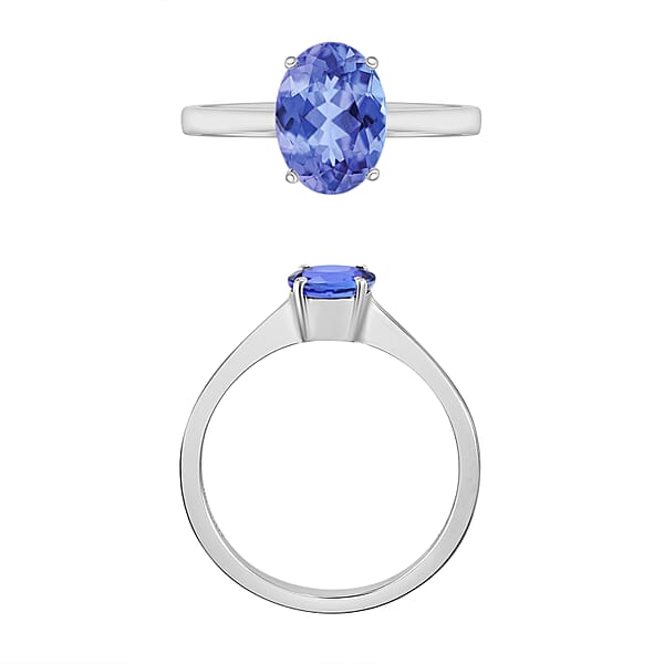 Shop Lc Tanzanite 1.35 Ctw Solitaire Ring In Platinum Over Sterling Silver (Del. In 10-12 Days)