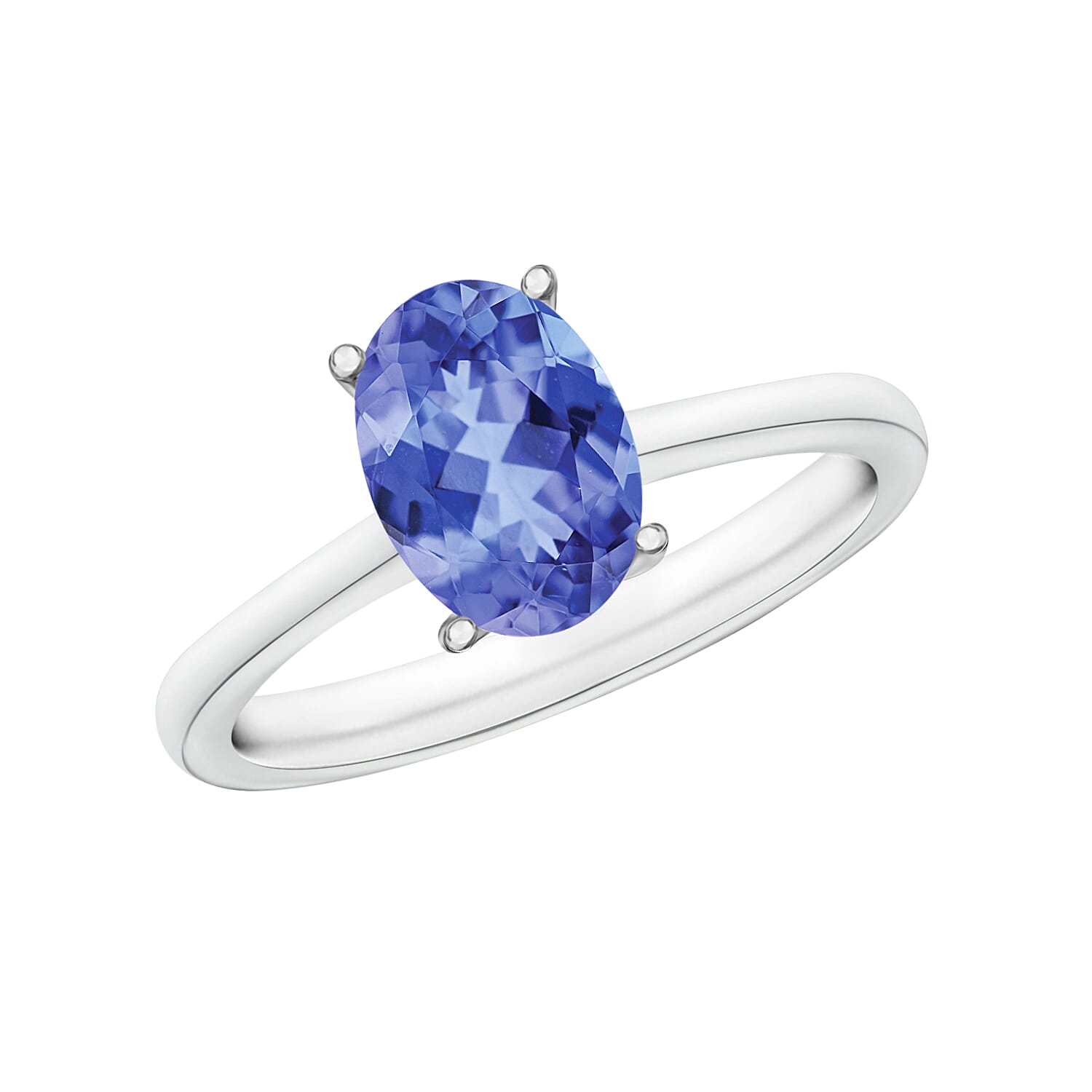 shop lc Tanzanite 1.35 ctw Solitaire Ring in Platinum Over Sterling Silver (Del. in 10-12 Days)