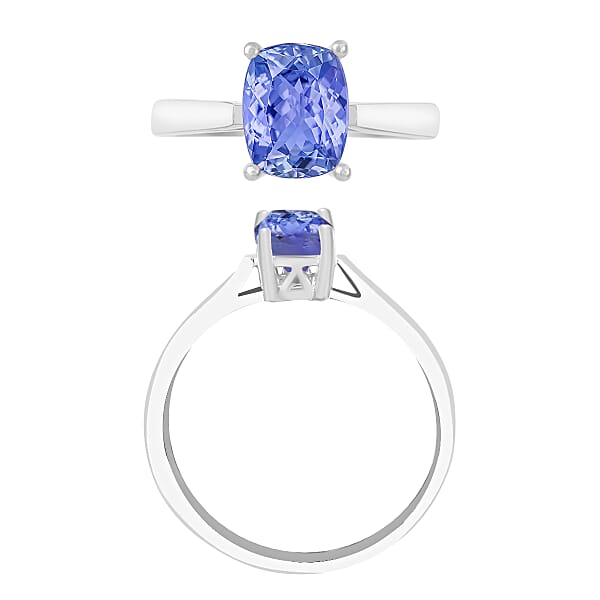 Shop Lc Tanzanite Solitaire Ring In Platinum Over Sterling Silver 1.40 Ctw (Del. In 10-12 Days)