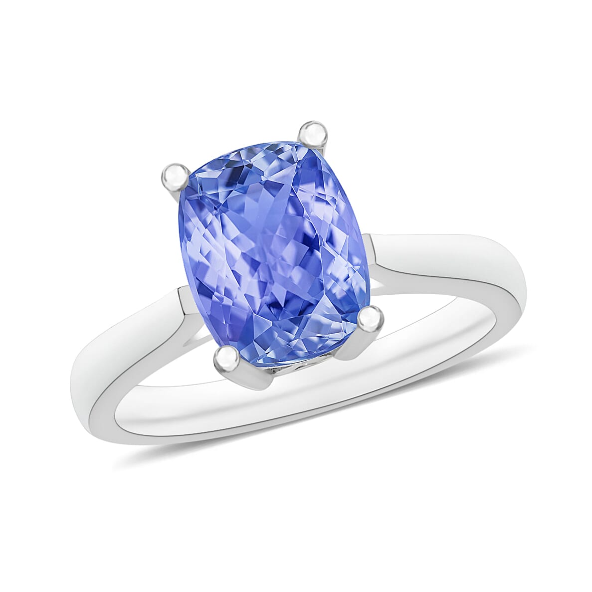 shop lc Tanzanite Solitaire Ring in Platinum Over Sterling Silver 1.40 ctw (Del. in 10-12 Days)