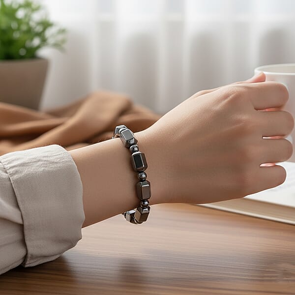 Shop Lc Terahertz 113.65 Ctw Beaded Stretch Bracelet (6.5-7In)
