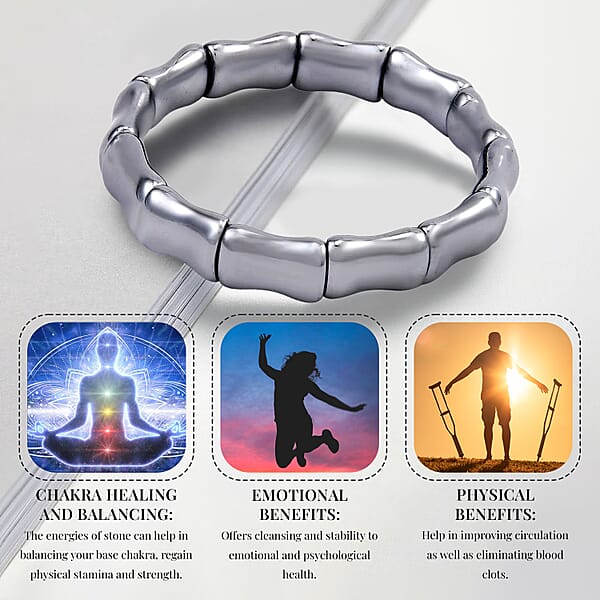 Shop Lc Terahertz 123.00 Ctw Bamboo Stretchable Bracelet